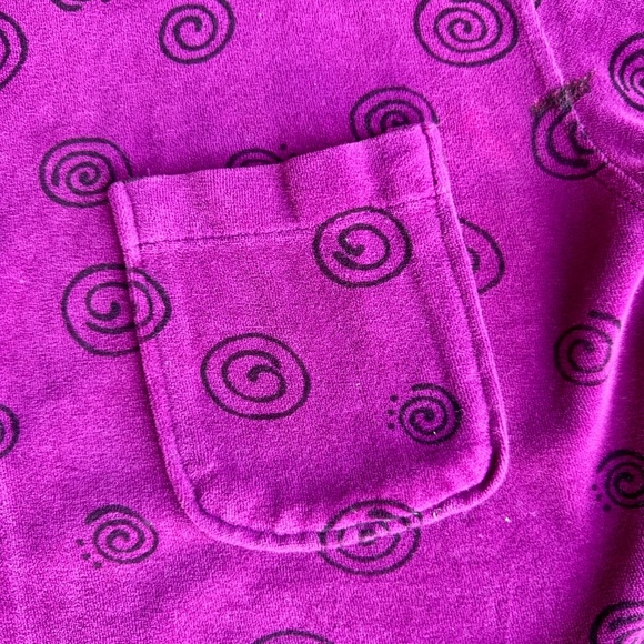 LAVON Vintage Button-Up Shirt Purple Swirl Print Long Sleeve Size M - Picture 7 of 12
